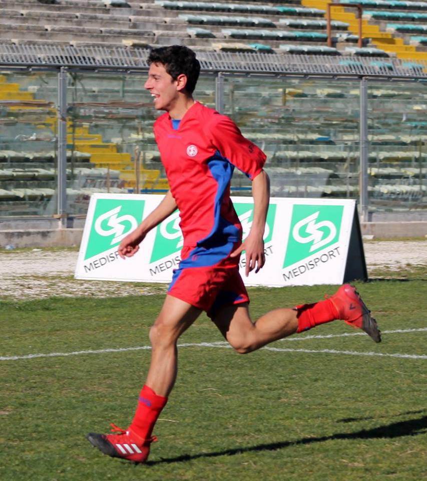 Edoardo Moretti con la maglia della Berretti dell'Ancona